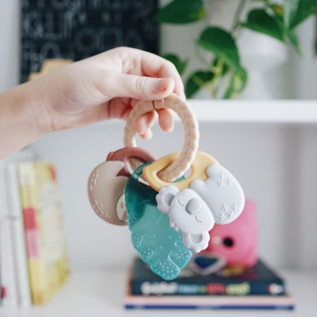 BPA Free Crochet Wooden Ring Baby Teether Safe Cute Animal Rattle Chewing  Teething Nursing Soother Molar Infant Toy Accessories