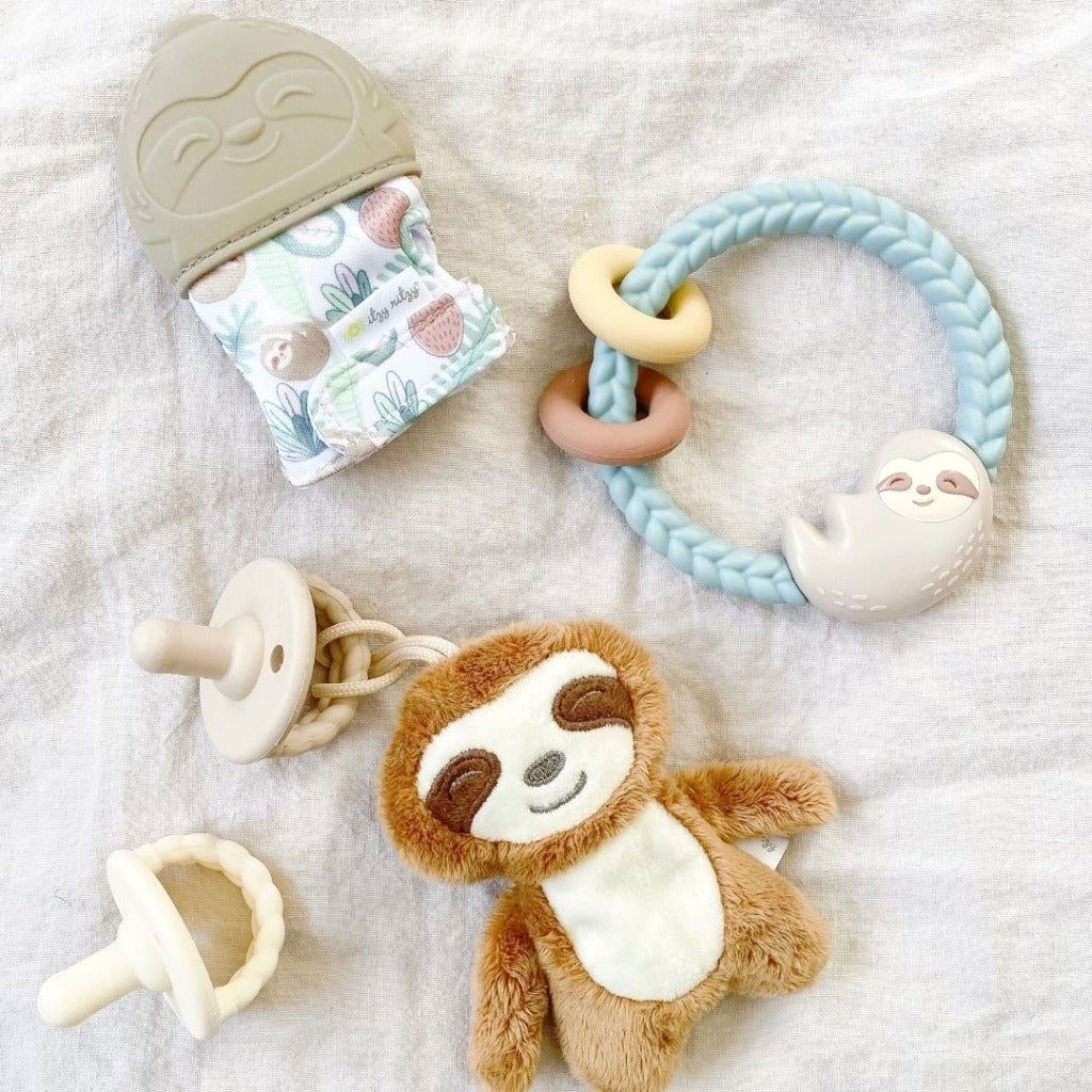 Ritzy Rattle™ with Teething Rings Teethers Itzy Ritzy® Sloth