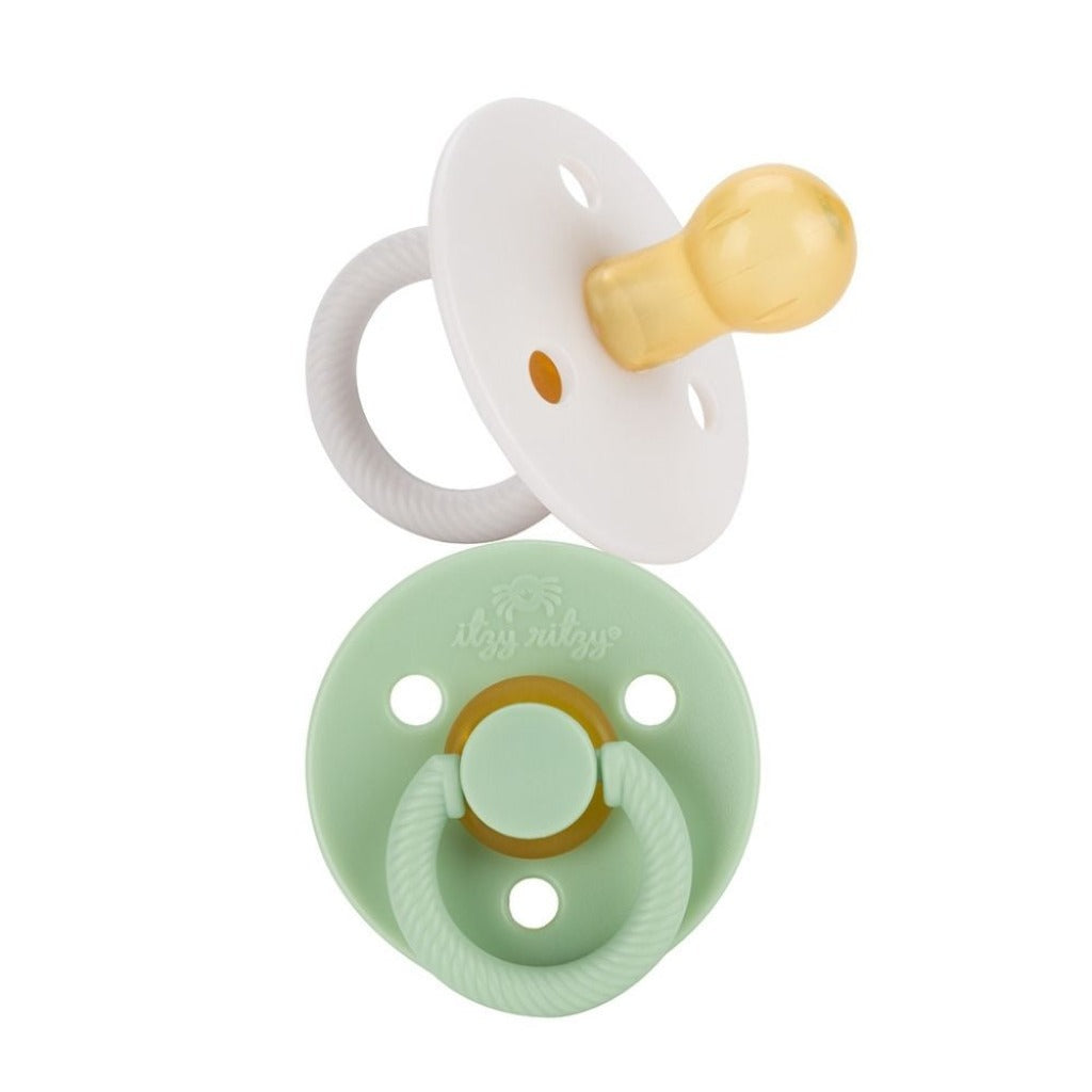 Itzy Soother™ Natural Rubber Pacifier - 0-6M Pacifiers & Loveys Itzy Ritzy Mint & White