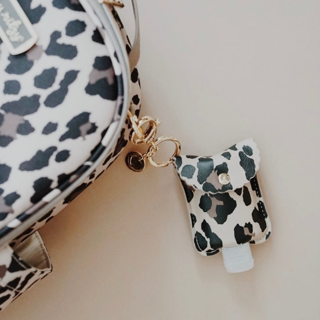 Cute 'n Clean™ Hand Sanitizer Charm Diaper Bag Accessory Itzy Ritzy Leopard