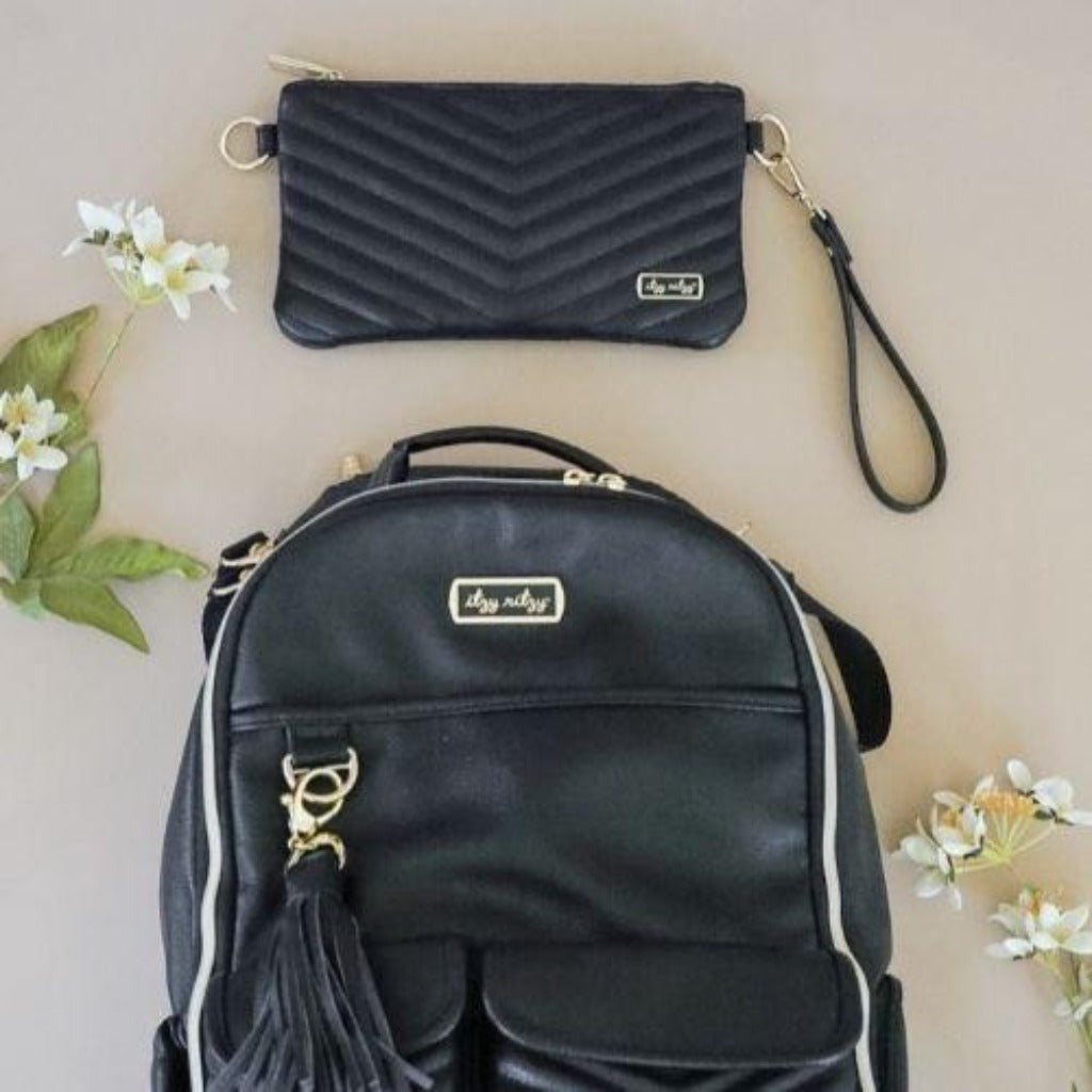 Boss Pouch™ Wallet, Belt Bag and Clutch Diaper Bag Accessory Itzy Ritzy Jetsetter Black