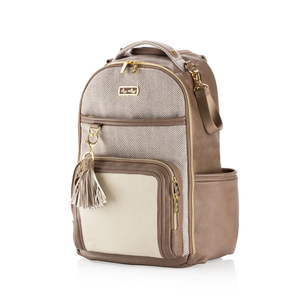 Boss Plus™ Large Diaper Bag Backpack Diaper Bag Itzy Ritzy® Vanilla Latte