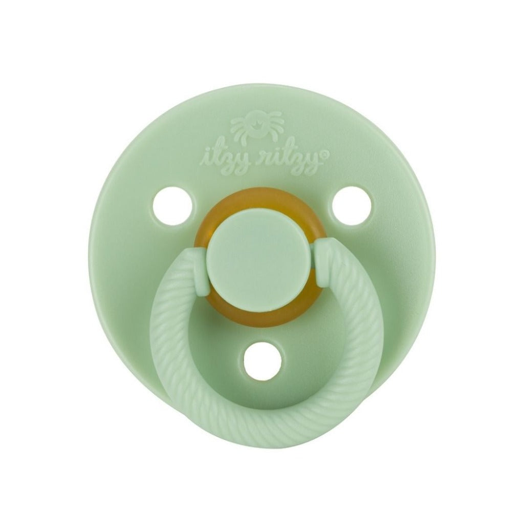 Itzy Soother™ Natural Rubber Pacifier - 0-6M Pacifiers & Loveys Itzy Ritzy Mint & White