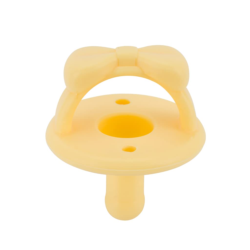 Sweetie Soother™ - Pacifier 2-Pack Pacifiers & Loveys Itzy Ritzy Daffodil and Purple Diamond Bows