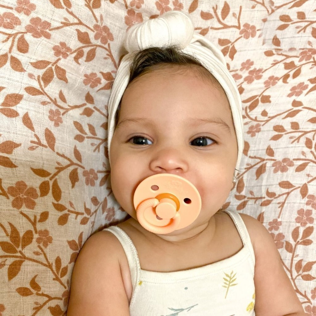 Itzy Soother™ Natural Rubber Pacifier - 0-6M Pacifiers & Loveys Itzy Ritzy Apricot & Terracotta