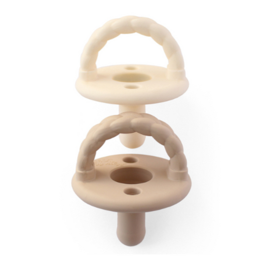 Sweetie Soother™ - Pacifier 2-Pack 6-18M Buttercream and Toast
