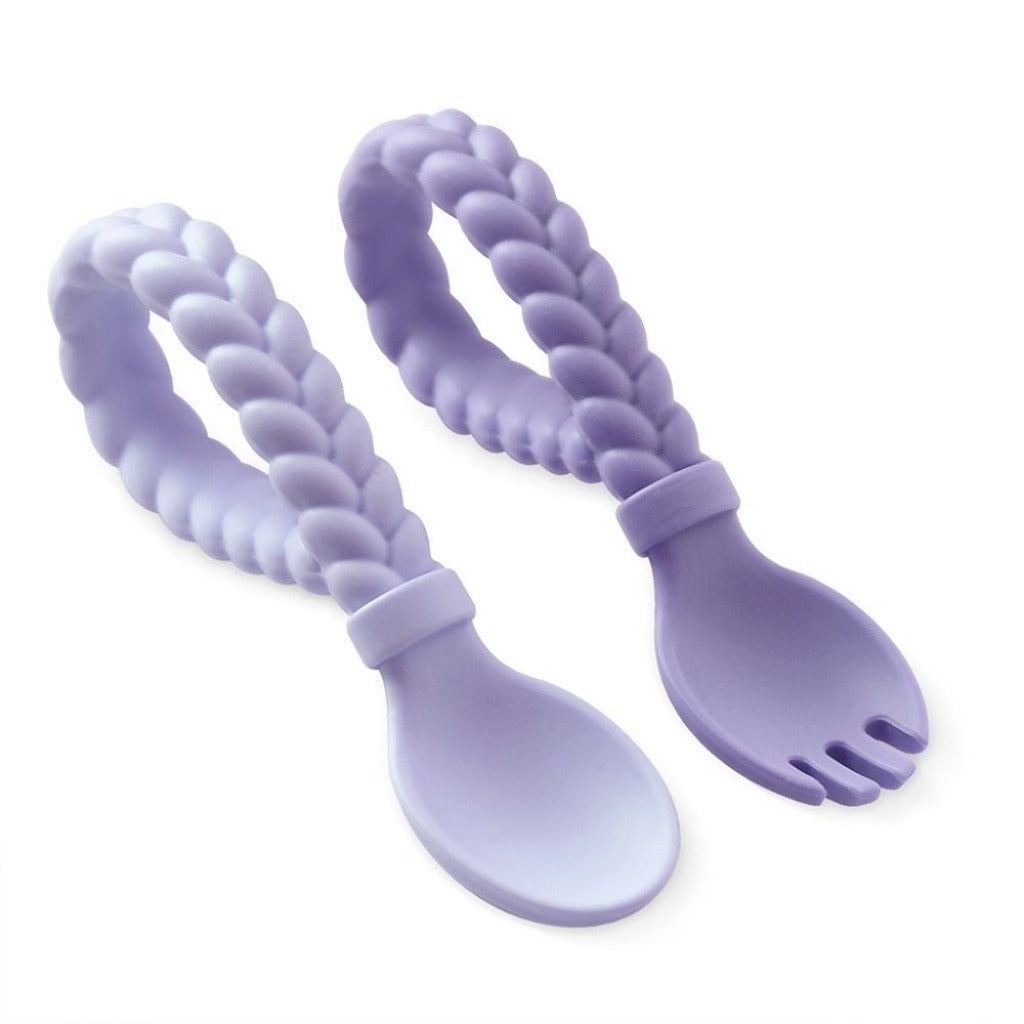 Baby Utensils: Sweetie Spoons™ Silicone Fork & Spoon Set