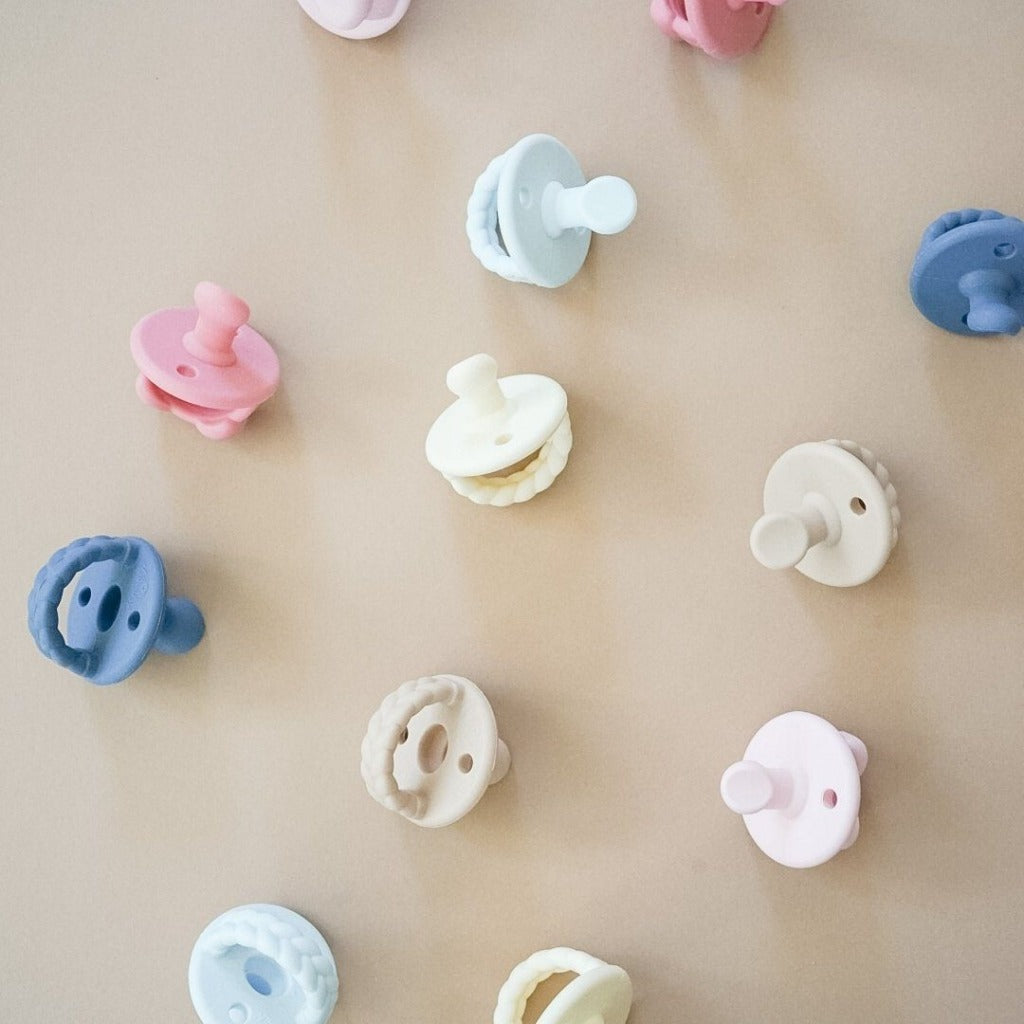 Sweetie Soother™ Orthodontic Silicone Pacifier 0-6M Itzy Ritzy Sky & Surf Ballet Slipper & Primrose Toast & Buttercream