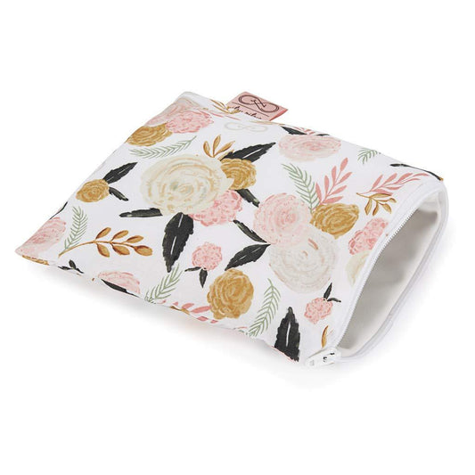 Chelsea + Cole Snack Bag Snack Bag Itzy Ritzy  - White Floral