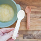 Sweetie Spoons™ - Silicone Baby Fork + Spoon Set Feeding Itzy Ritzy® Buttercream & Toffee