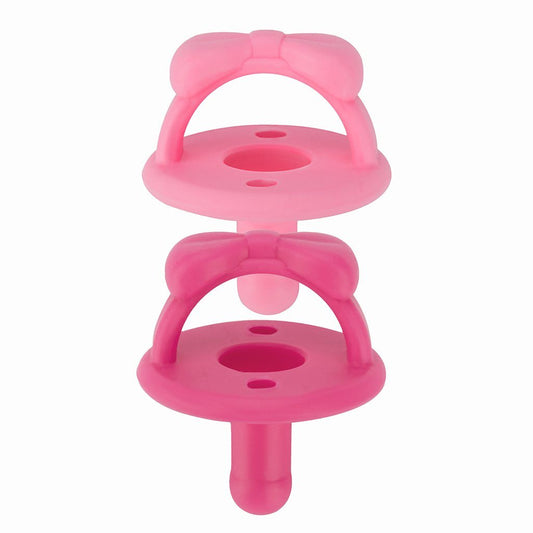 Sweetie Soother™ - Pacifier 2-Pack Pacifiers & Loveys Itzy Ritzy Cotton Candy and Watermelon Bows 