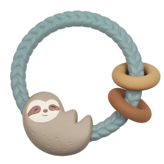 Ritzy Rattle™ with Teething Rings Teethers Itzy Ritzy® Sloth Rattle 