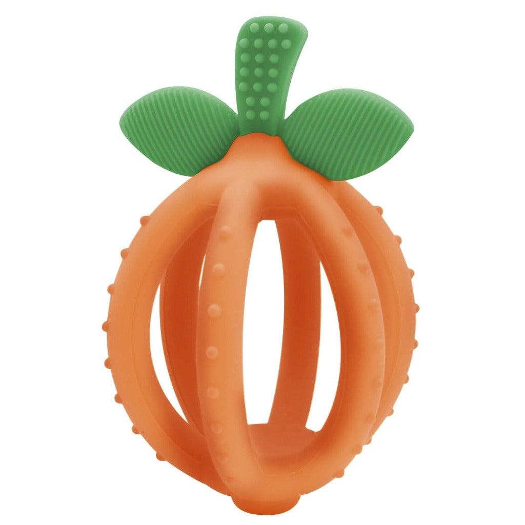 Bitzy Biter™ Teething Ball & Training Toothbrush Teethers ItzyRitzy Clementine 