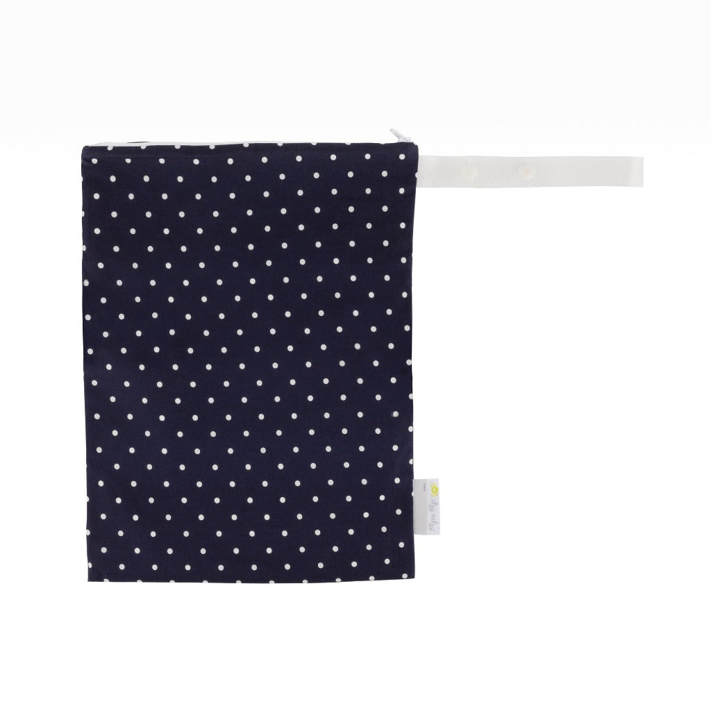 Travel Happens™ Reusable Sealed Wet Bag Wet Bag Itzy Ritzy® Nautical Navy Dots 