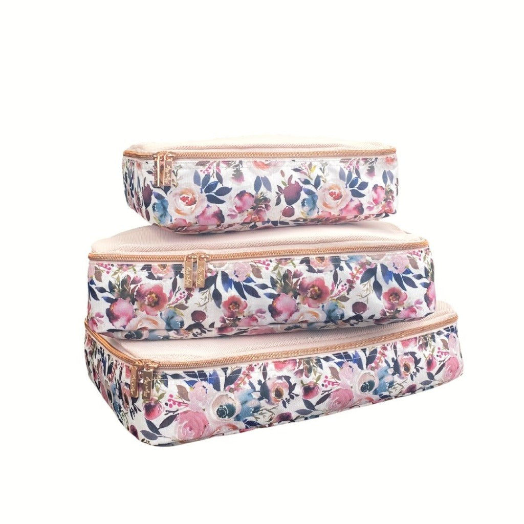 Pack Like A Boss™ - Packing Cubes Large Set Storage Itzy Ritzy Blush Floral