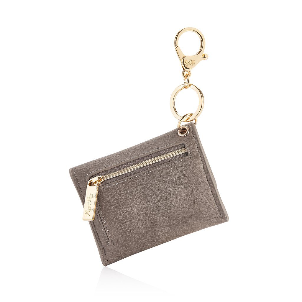 Itzy Mini Wallet™ Card Holder and Key Chain Charm Diaper Bag Accessory Itzy Ritzy Taupe