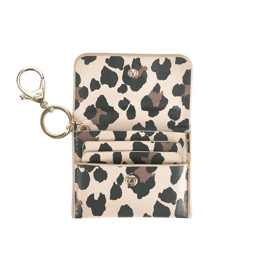 Itzy Mini Wallet™ Card Holder and Key Chain Charm Diaper Bag Accessory Itzy Ritzy Leopard