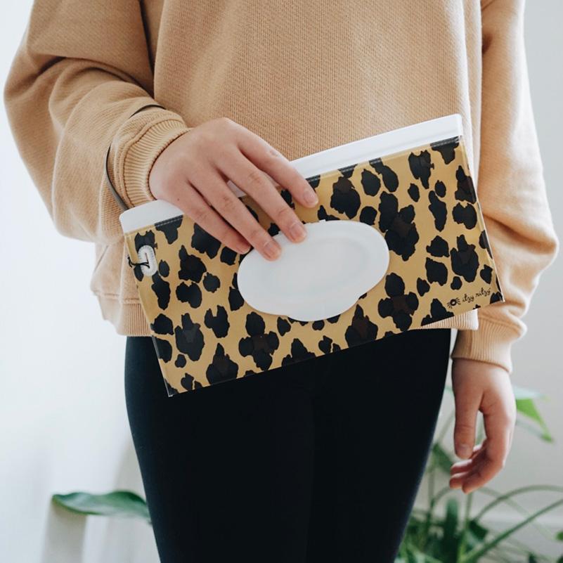 Take & Travel Pouch™ Reusable Wipes Case Diaper Bag Accessories Itzy Ritzy® Leopard