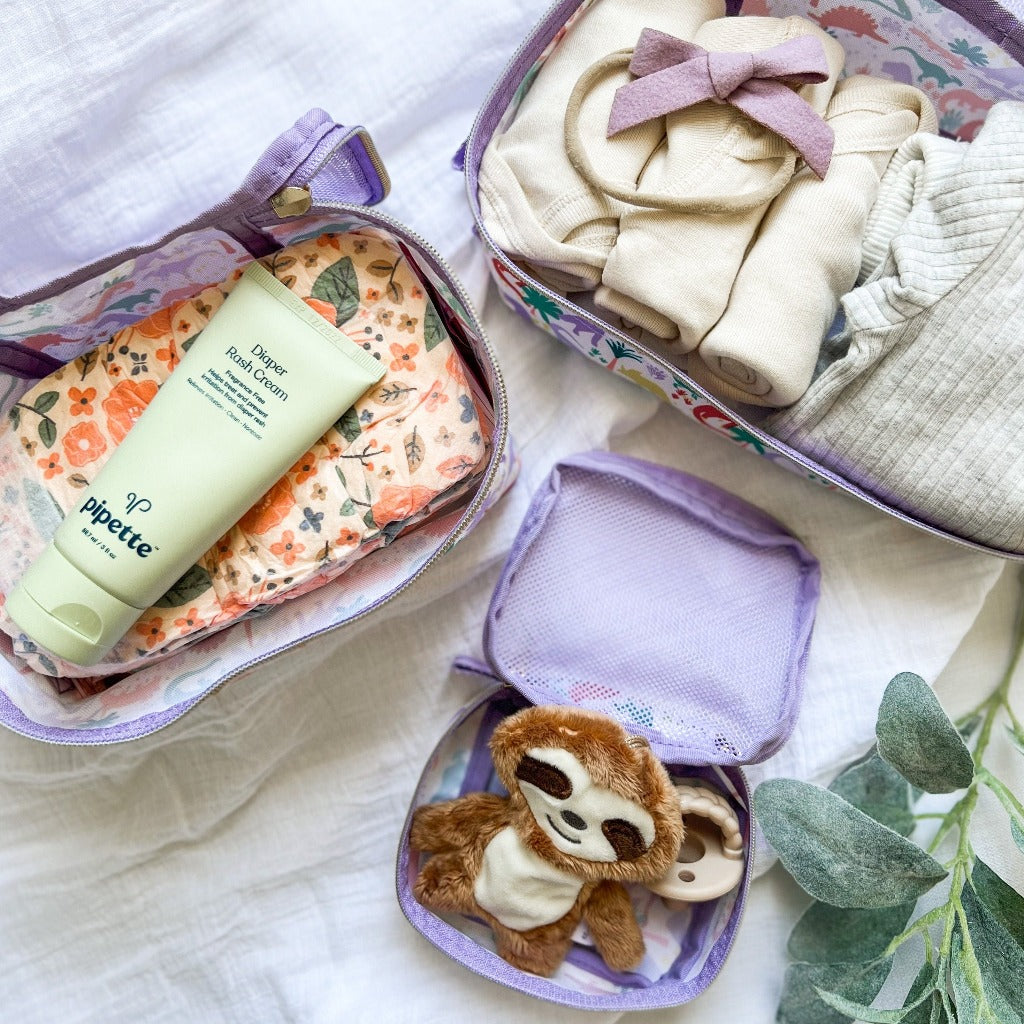 Pack Like A Boss™ Packing Cubes Storage Itzy Ritzy Lilac Dinos
