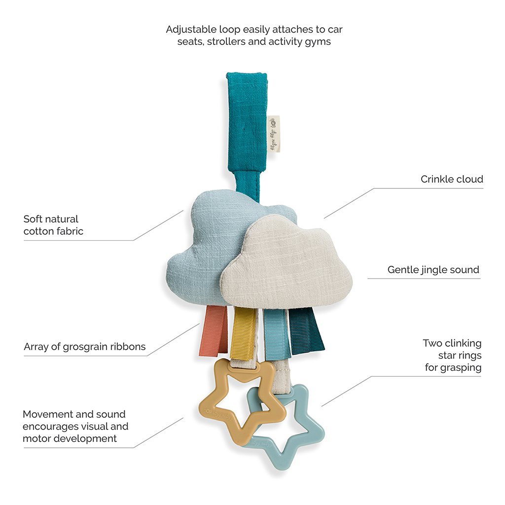 Bitzy Bespoke ™ Ritzy Jingle Attachable Travel Toy Itzy Ritzy Cloud