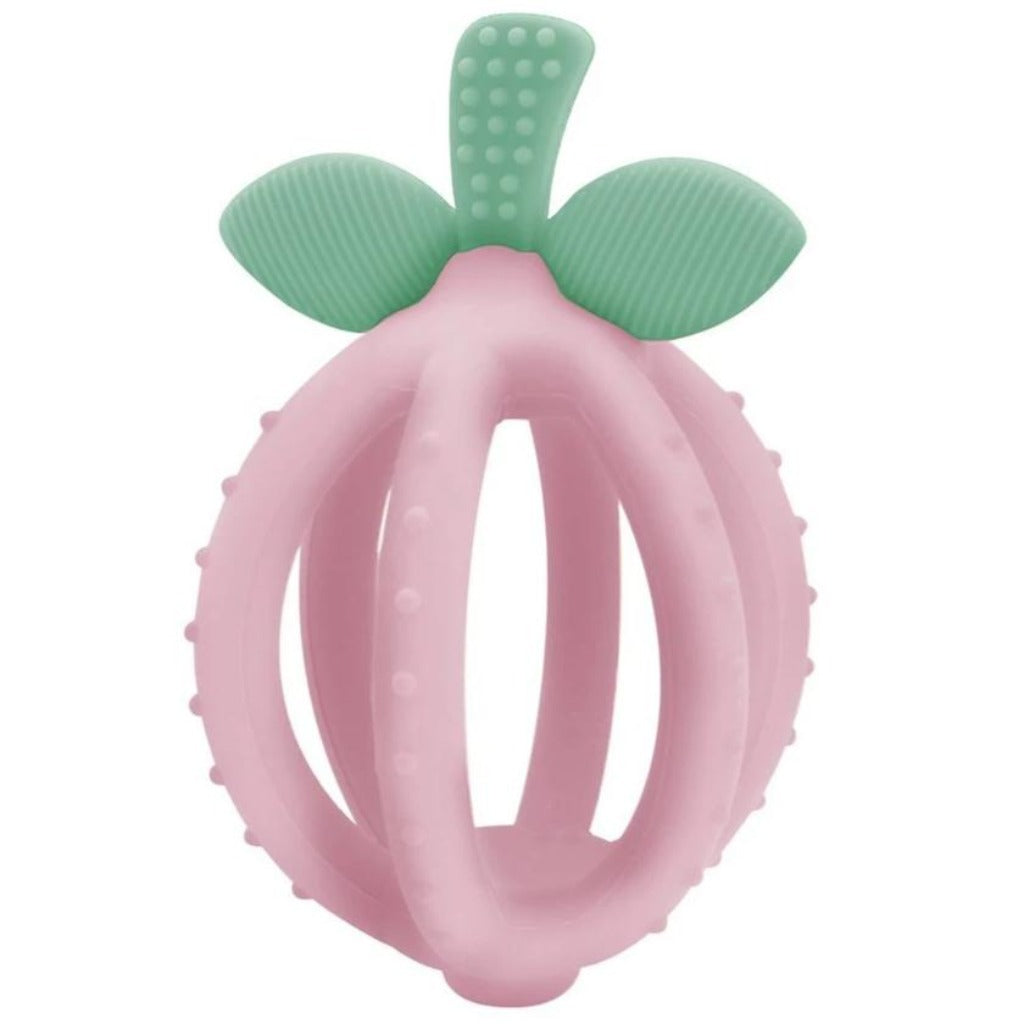 Bitzy Biter Teething Ball & Training Toothbrush Silicone Teethers ItzyRitzy - Pink Lemonade