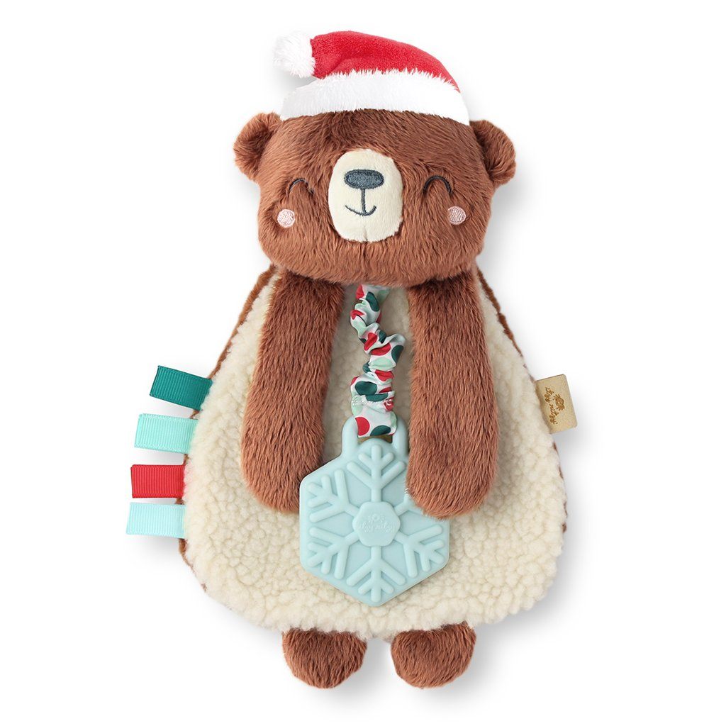 Cocoa the Bear Holiday Itzy Lovey™ Plush and Teether Toy Toy Itzy Ritzy Bear