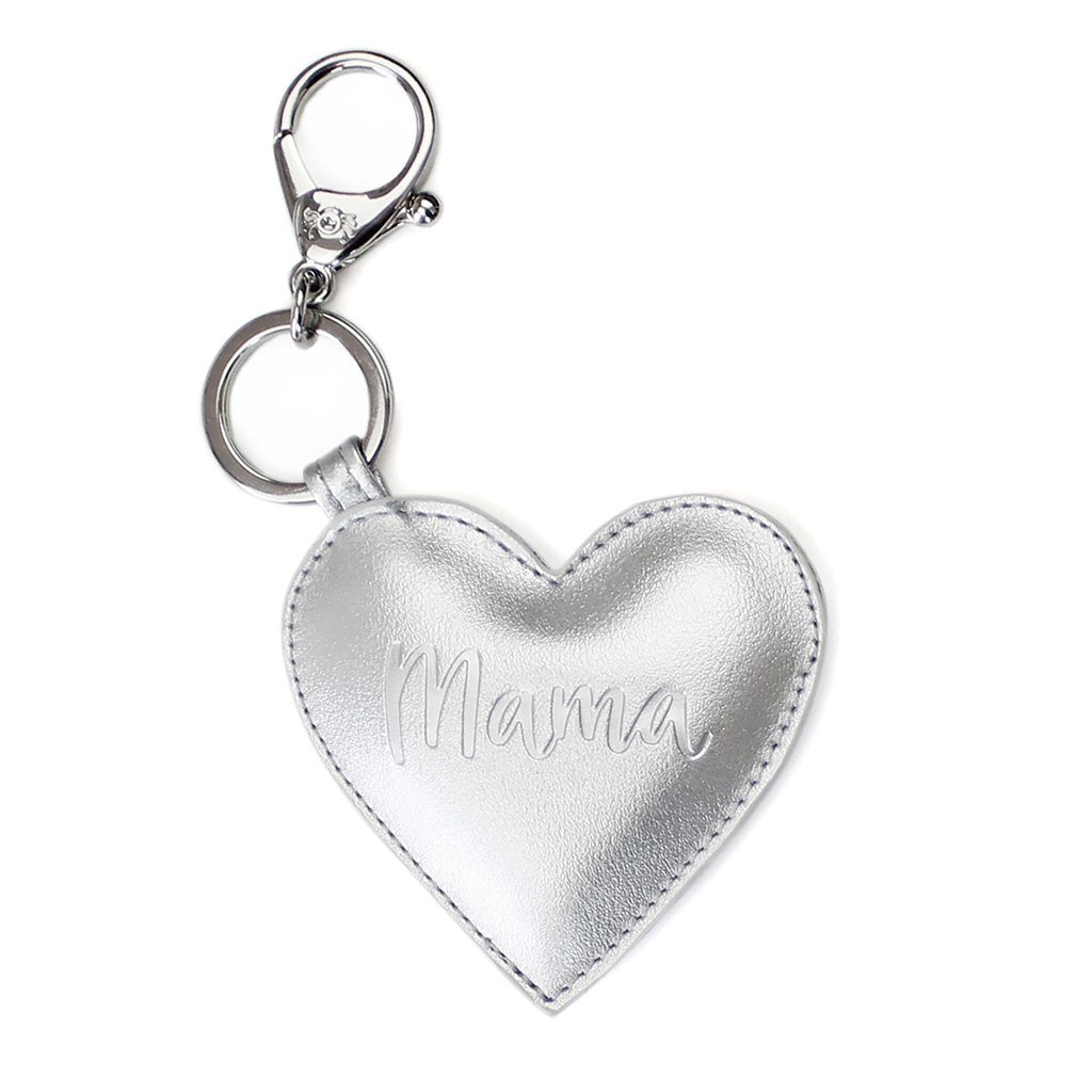 Bag Charm with Double Clasp Silver
