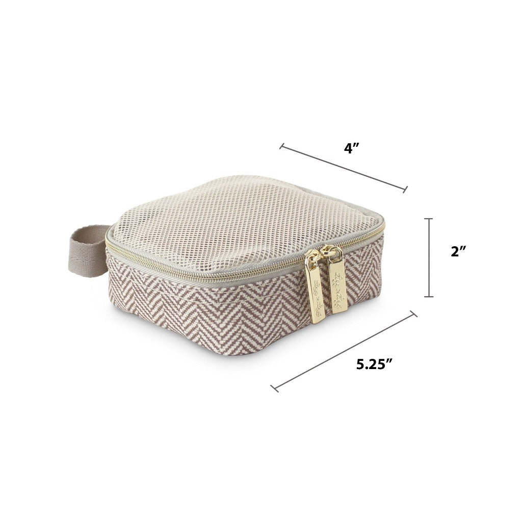 Pack Like A Boss Packing Cubes Packing Cubes Itzy Ritzy - Taupe Herringbone