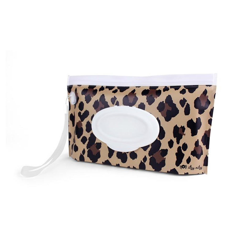 Take & Travel Pouch™ Reusable Wipes Case Itzy Ritzy - Leopard