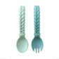 Sweetie Spoons™ Silicone Fork + Spoon Set Itzy Ritzy® Mint