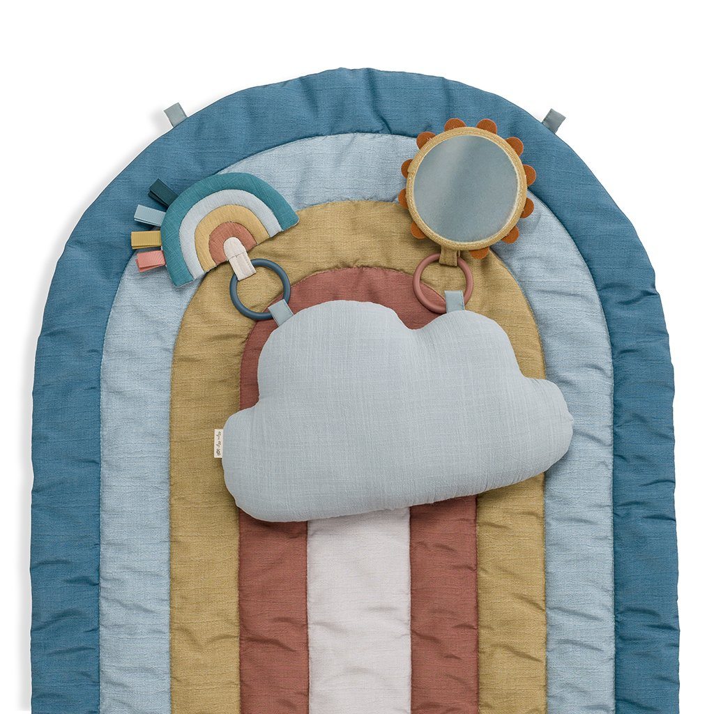 Ritzy Tummy Time™ Rainbow play mat, cloud bolster and two toys Itzy Ritzy