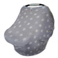 Cyber Mom Boss® 4-in-1 Multi-Use Nursing Cover and Scarf Nursing Cover Itzy Ritzy® Gray Stars