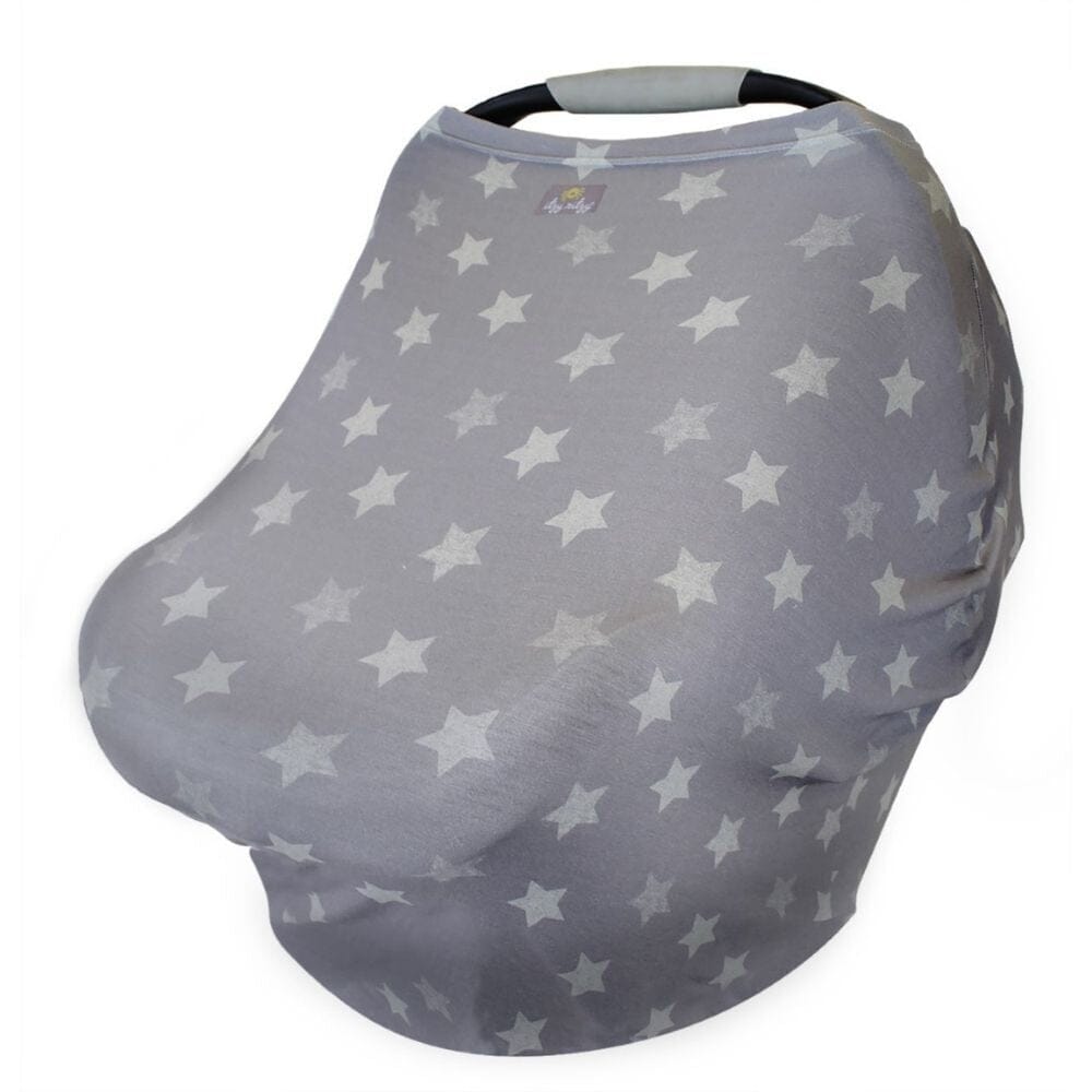 Cyber Mom Boss® 4-in-1 Multi-Use Nursing Cover and Scarf Nursing Cover Itzy Ritzy® Gray Stars