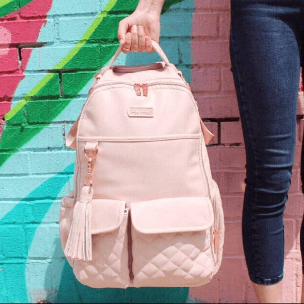 FINAL SALE Boss Backpack™ Diaper Bag Diaper Bag Itzy Ritzy Blush Crush